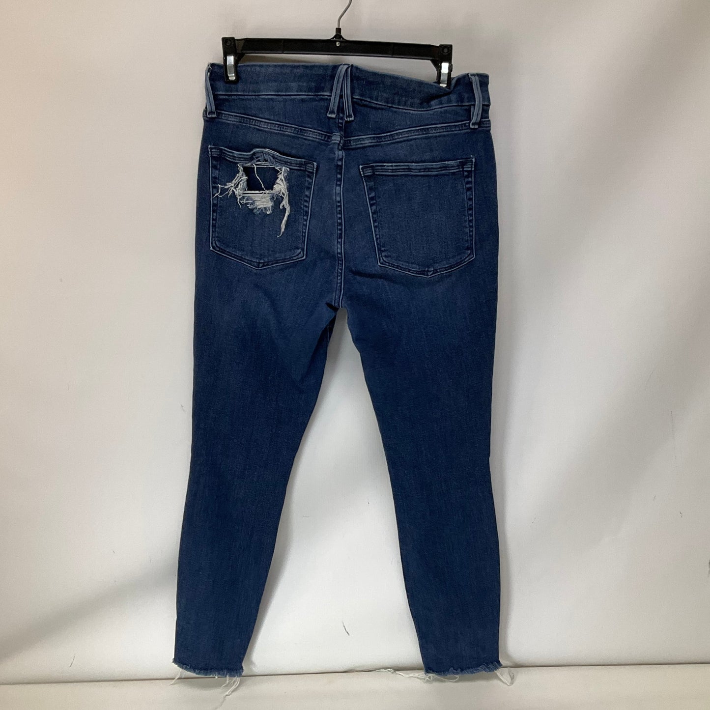 Jeans Skinny By Good American In Blue Denim, Size: 8