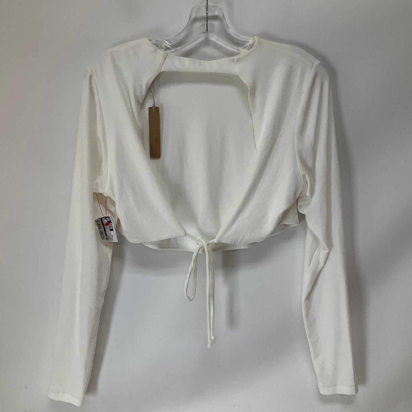 Top Long Sleeve By Skims In White, Size: 4x