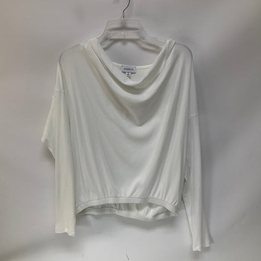 Top Long Sleeve By Evereve In White, Size: M