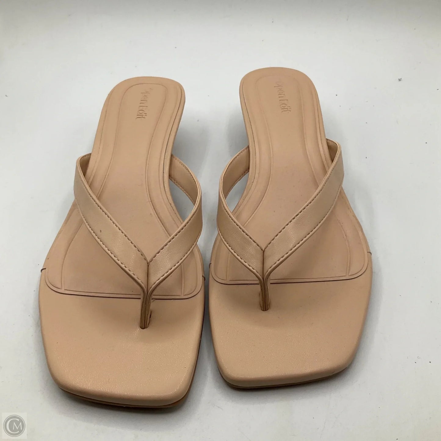 Sandals Heels Kitten By Open Edit In Tan, Size: 8.5