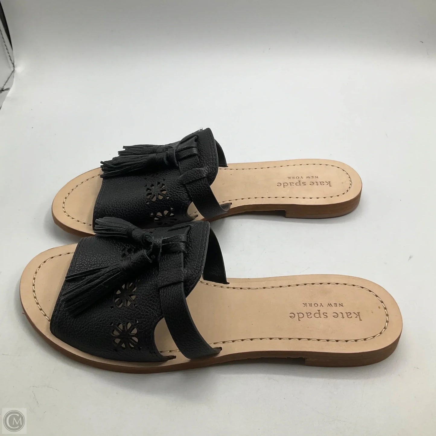 Sandals Designer By Kate Spade In Black, Size: 6.5