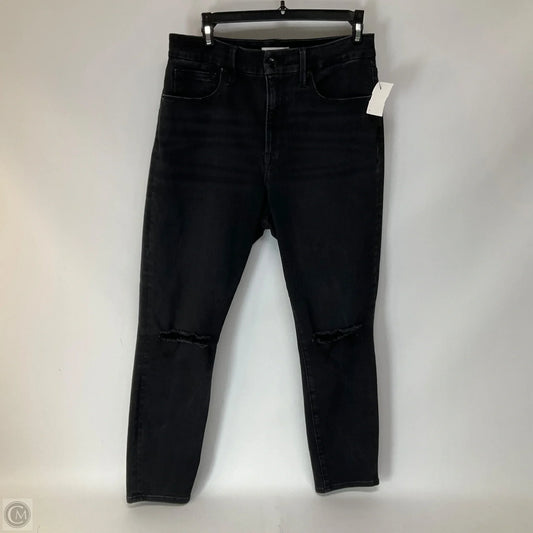 Jeans Skinny By Good American In Black Denim, Size: 10
