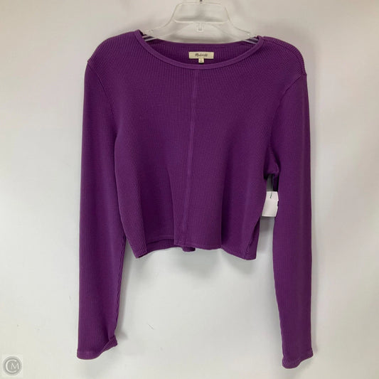 Top Long Sleeve By Madewell In Purple, Size: L