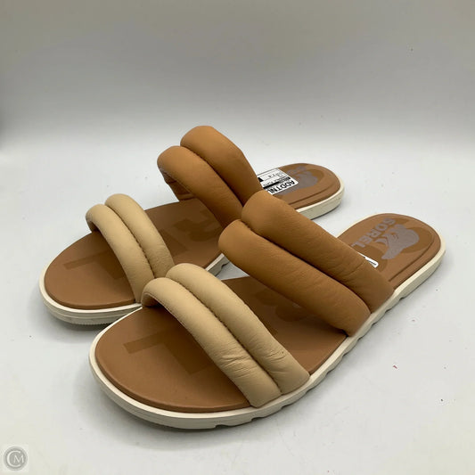 Sandals Flats By Sorel In Tan, Size: 7.5