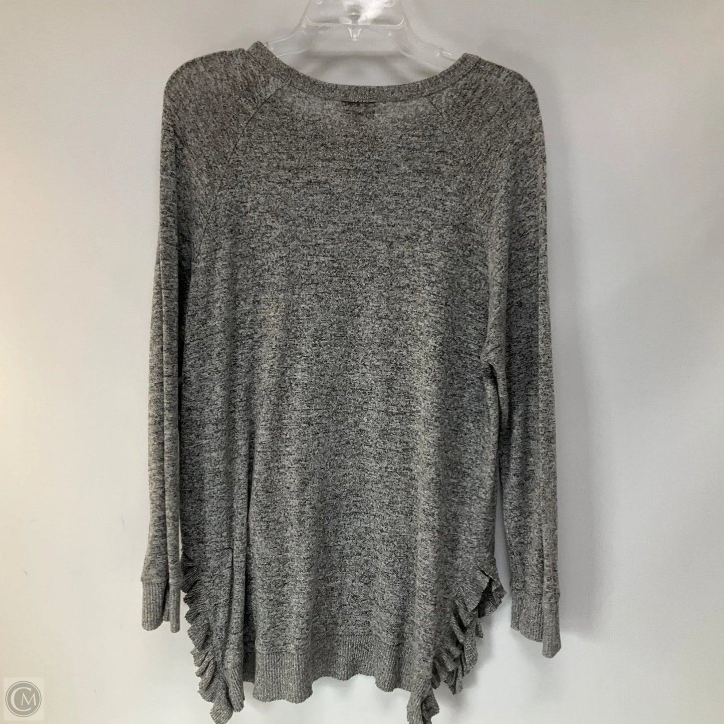 Top Long Sleeve By Anthropologie In Grey, Size: L