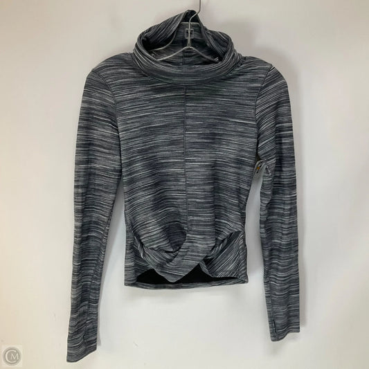 Athletic Top Long Sleeve Collar By Lululemon In Grey, Size: 6