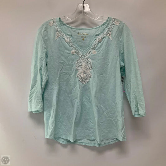 Top Long Sleeve Designer By Lilly Pulitzer In Blue, Size: S