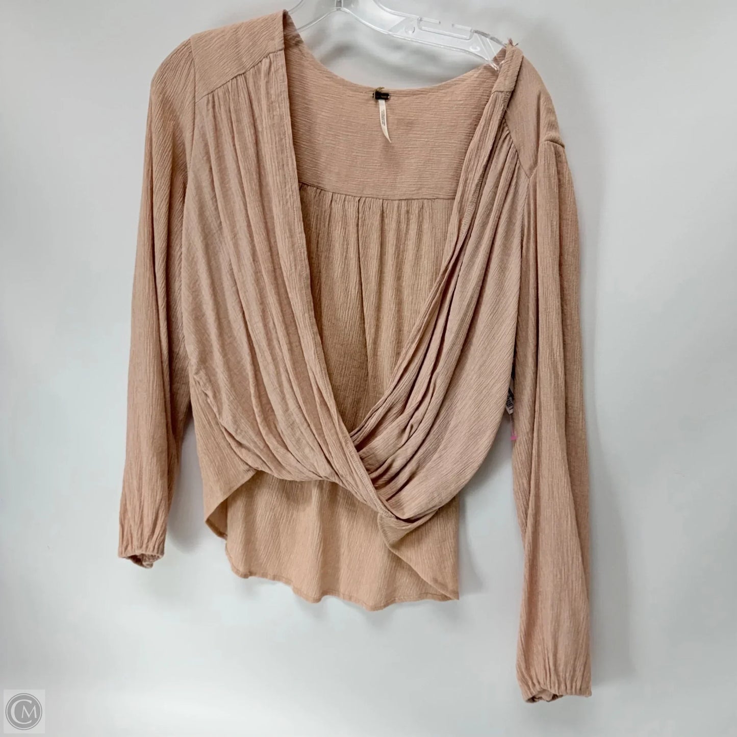 Top Long Sleeve By Free People In Pink, Size: S