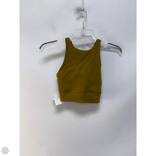 Athletic Bra By Lululemon In Yellow, Size: 4