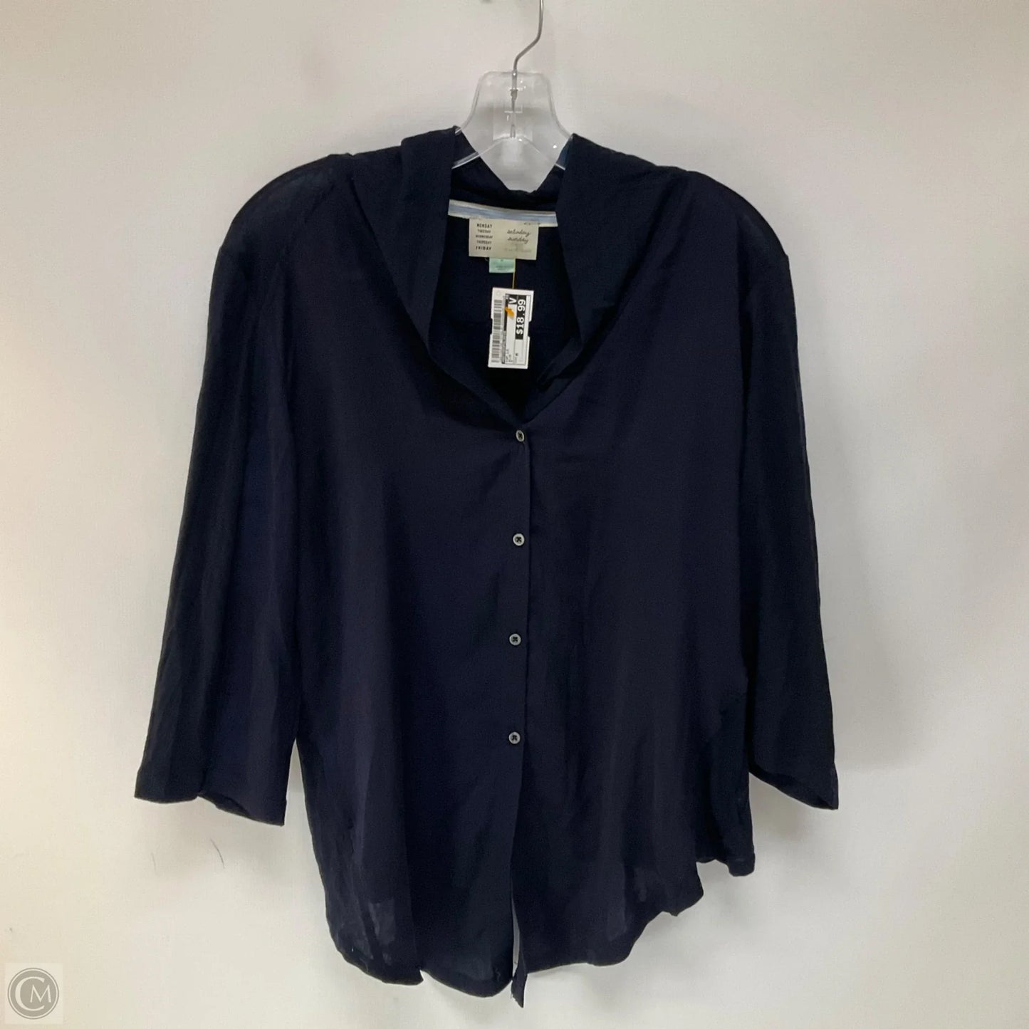 Top Long Sleeve By Anthropologie In Blue, Size: M