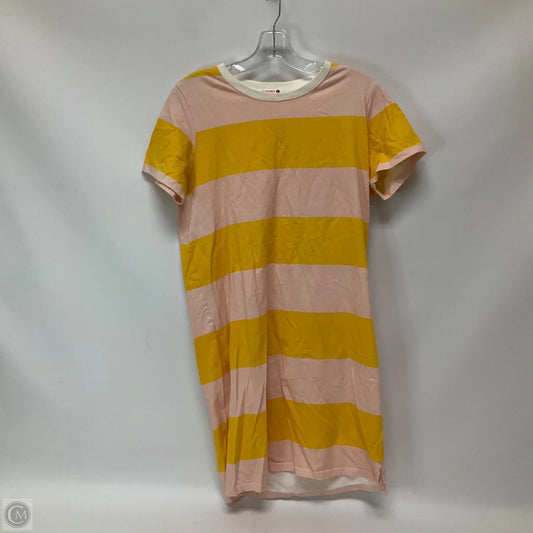 Dress Casual Short By Sundry In Pink & Yellow, Size: M