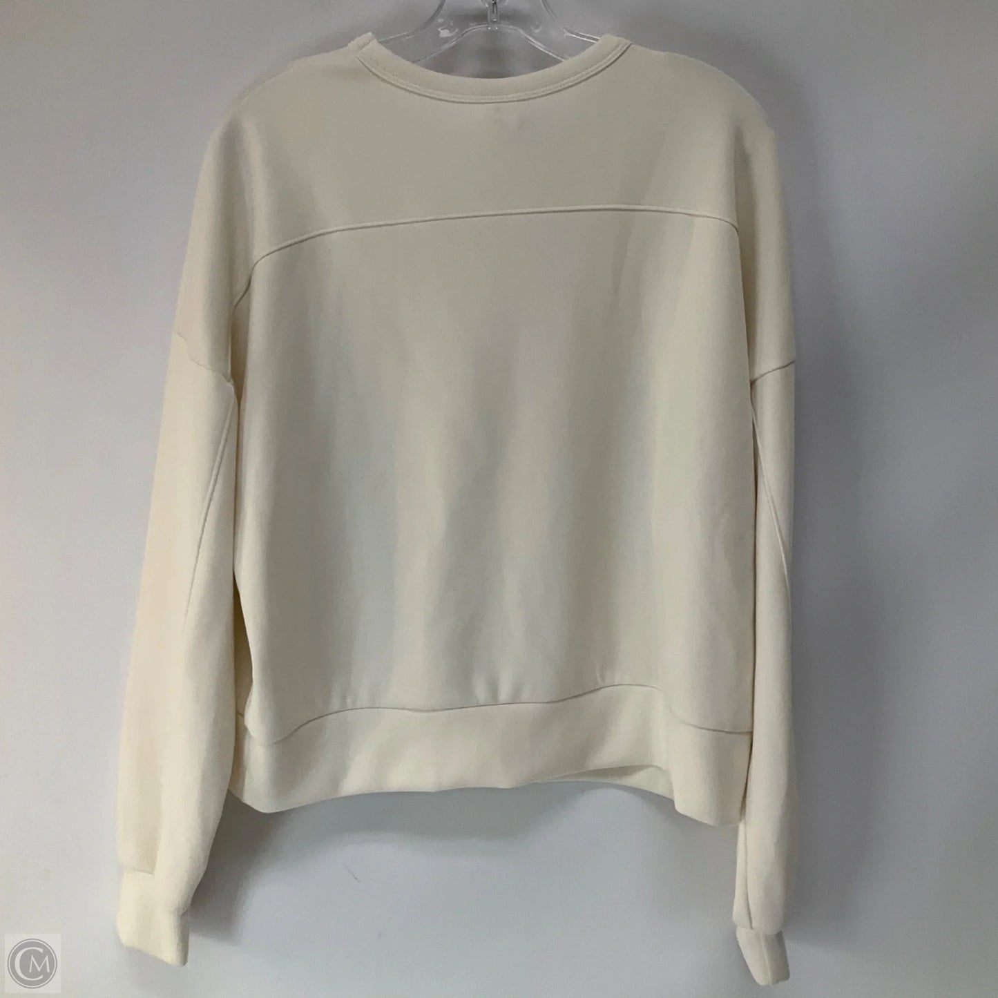 Athletic Top Long Sleeve Crewneck By As Revival In Cream, Size: M
