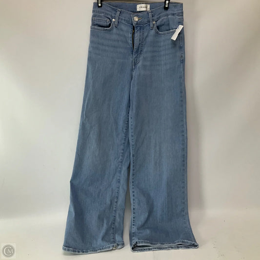 Jeans Straight By Frame In Blue Denim, Size: 4