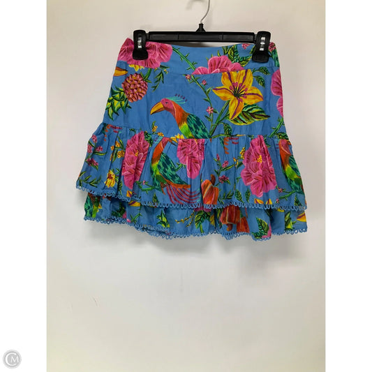 Skirt Mini & Short By Farm Rio In Blue, Size: Xs