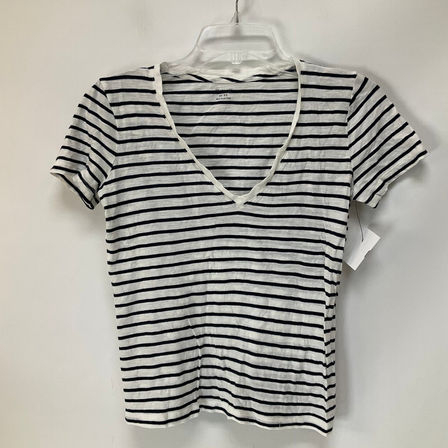 Striped Pattern Top Short Sleeve Madewell, Size Xs