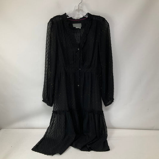 Dress Casual Midi By Anthropologie In Black, Size: 8