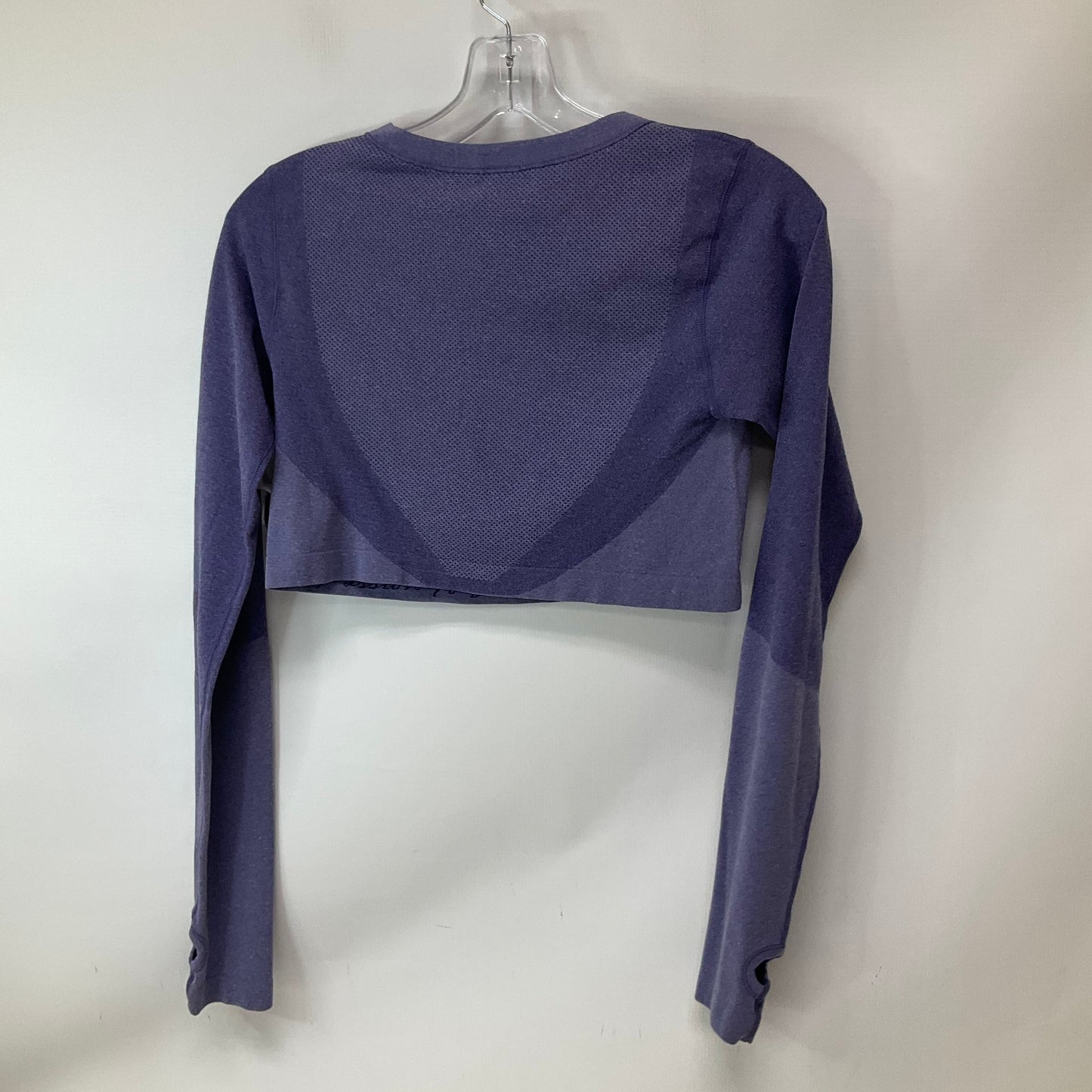 Athletic Top Long Sleeve Collar By Cmb In Purple, Size: M