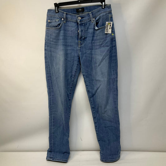 Jeans Skinny By 7 For All Mankind In Blue Denim, Size: 4