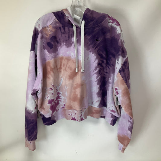 Athletic Sweatshirt Hoodie By Nike Apparel In Tie Dye Print, Size: 2x