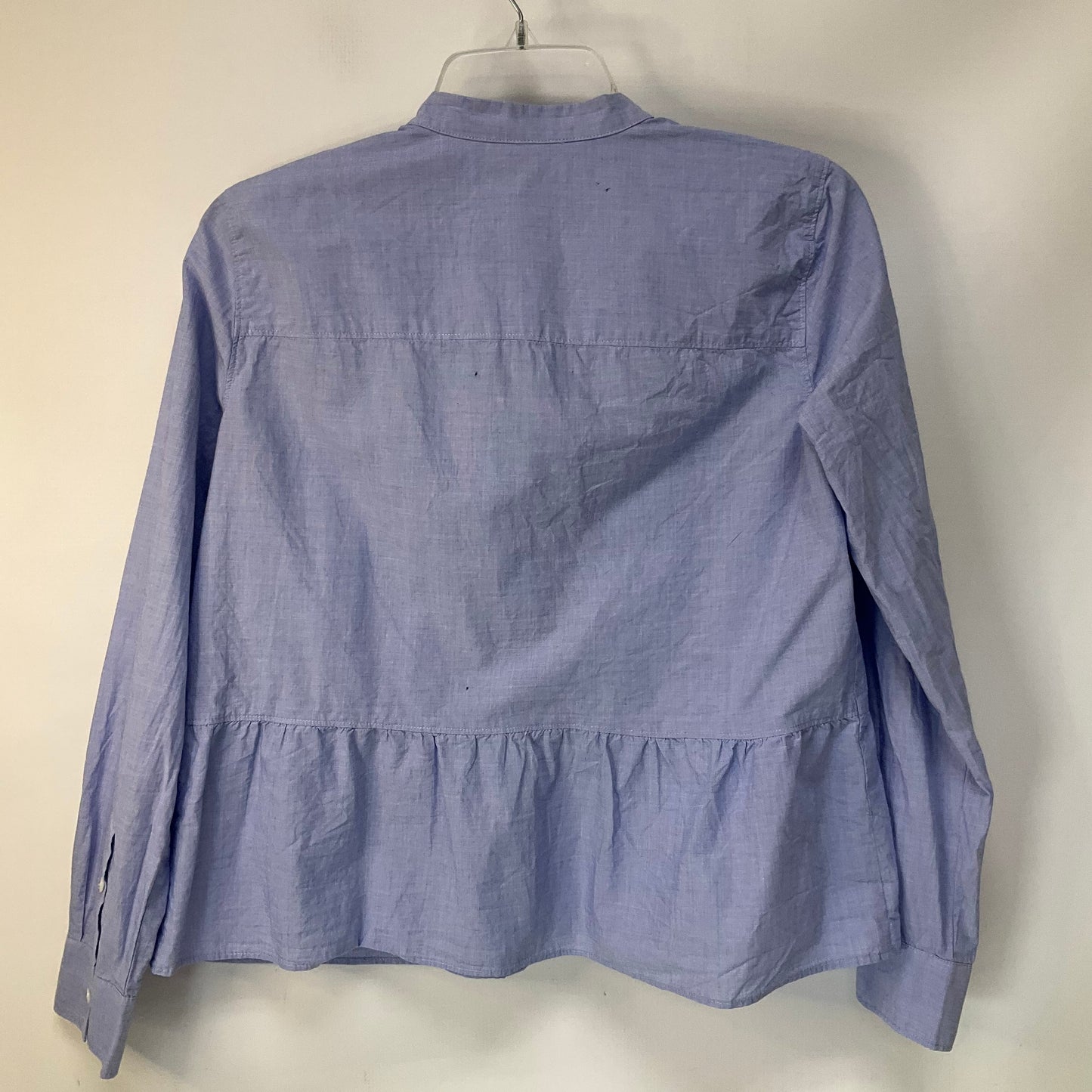 Top Long Sleeve By Madewell In Blue Denim, Size: M