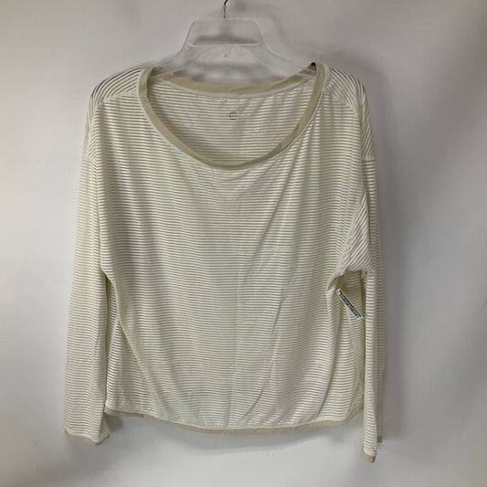 Athletic Top Long Sleeve Crewneck By Lululemon In Cream, Size: 4