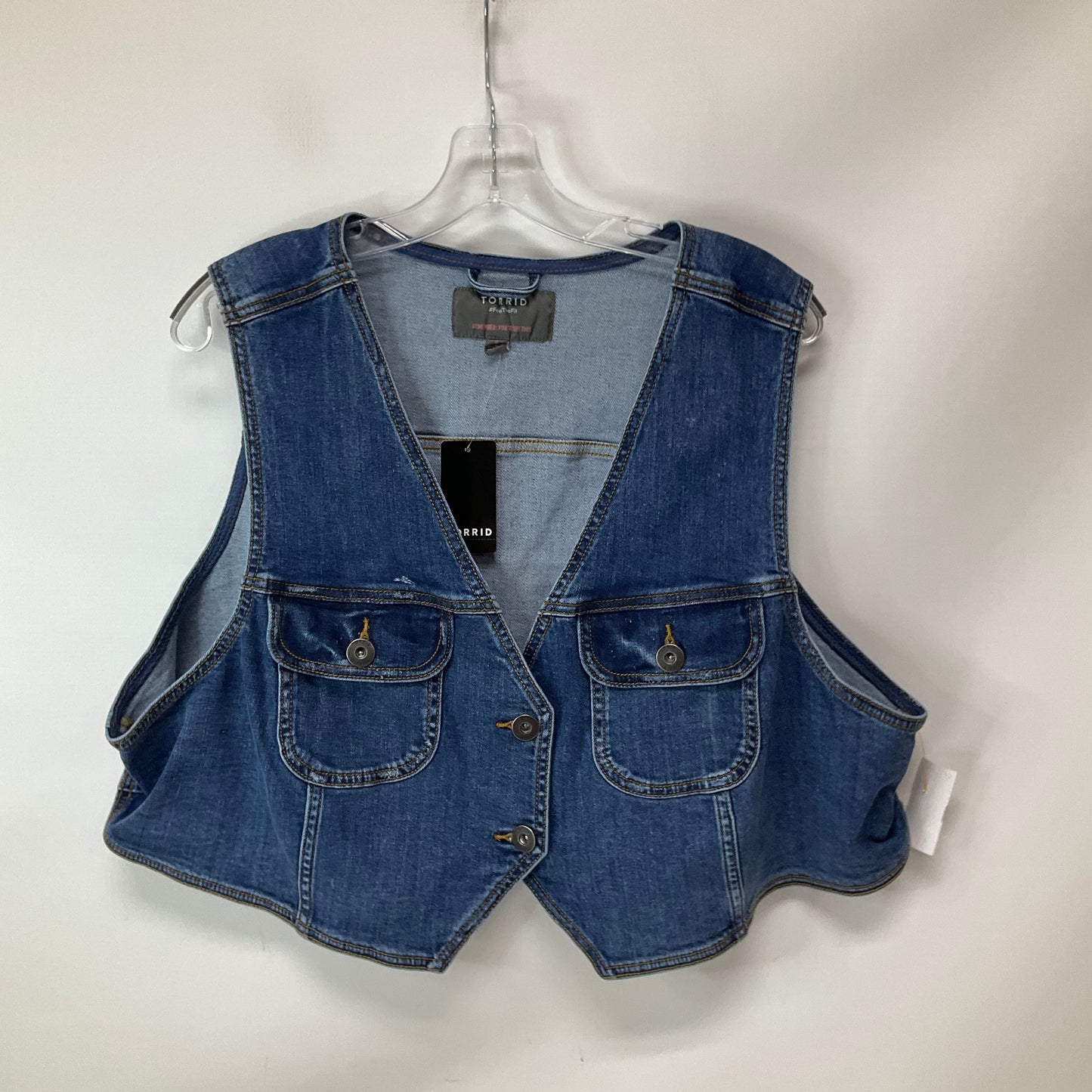 Vest Other By Torrid In Blue Denim, Size: 3x