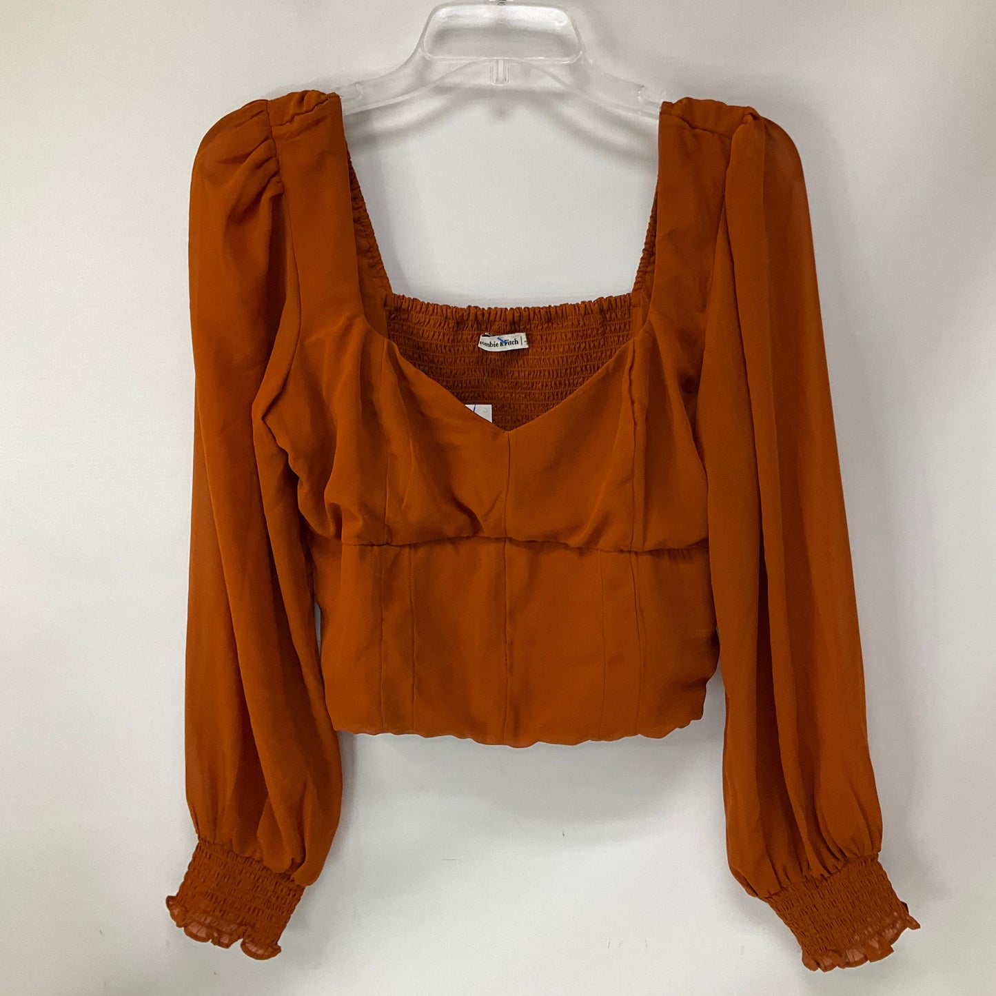 Top Long Sleeve By Abercrombie And Fitch In Brown, Size: L