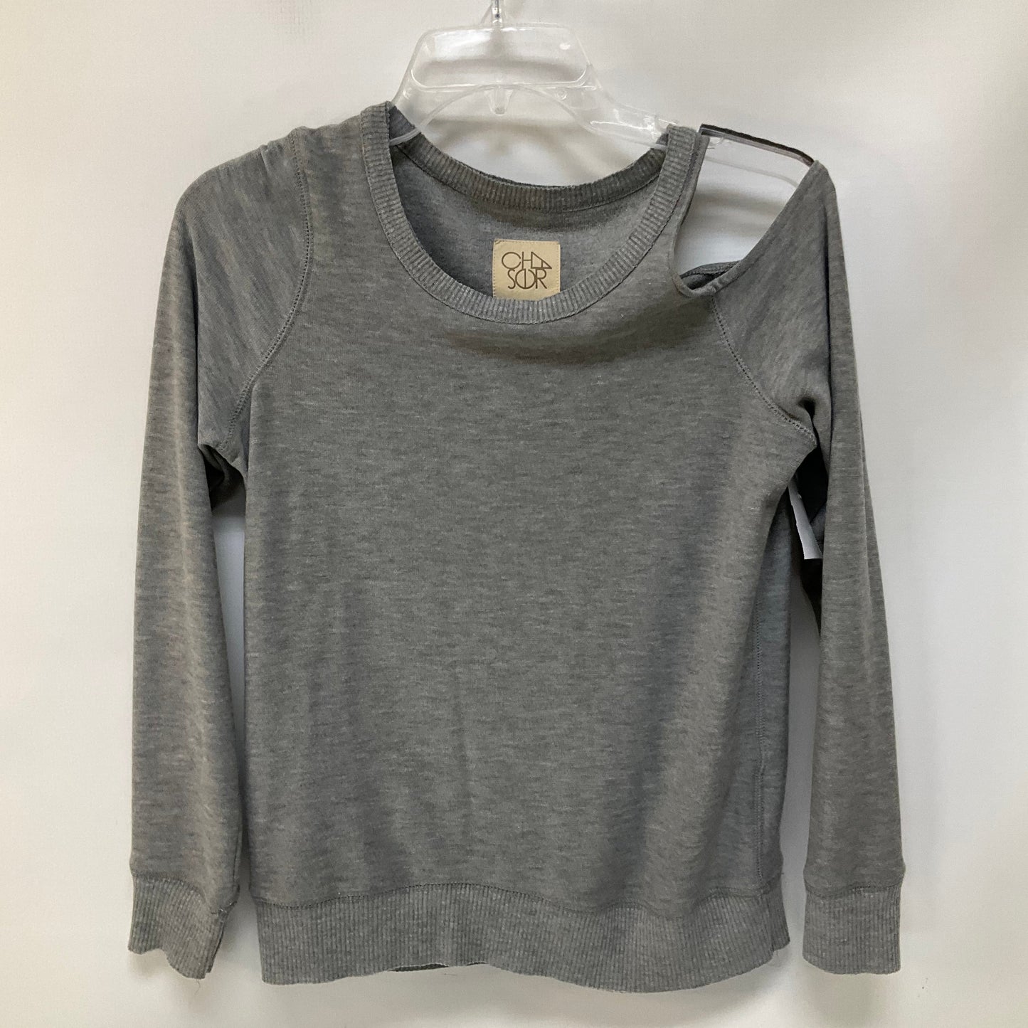 Top Long Sleeve Basic By Chaser In Grey, Size: Xs