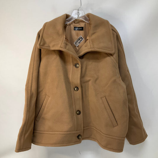 Coat Wool By Clothes Mentor In Tan, Size: 2x