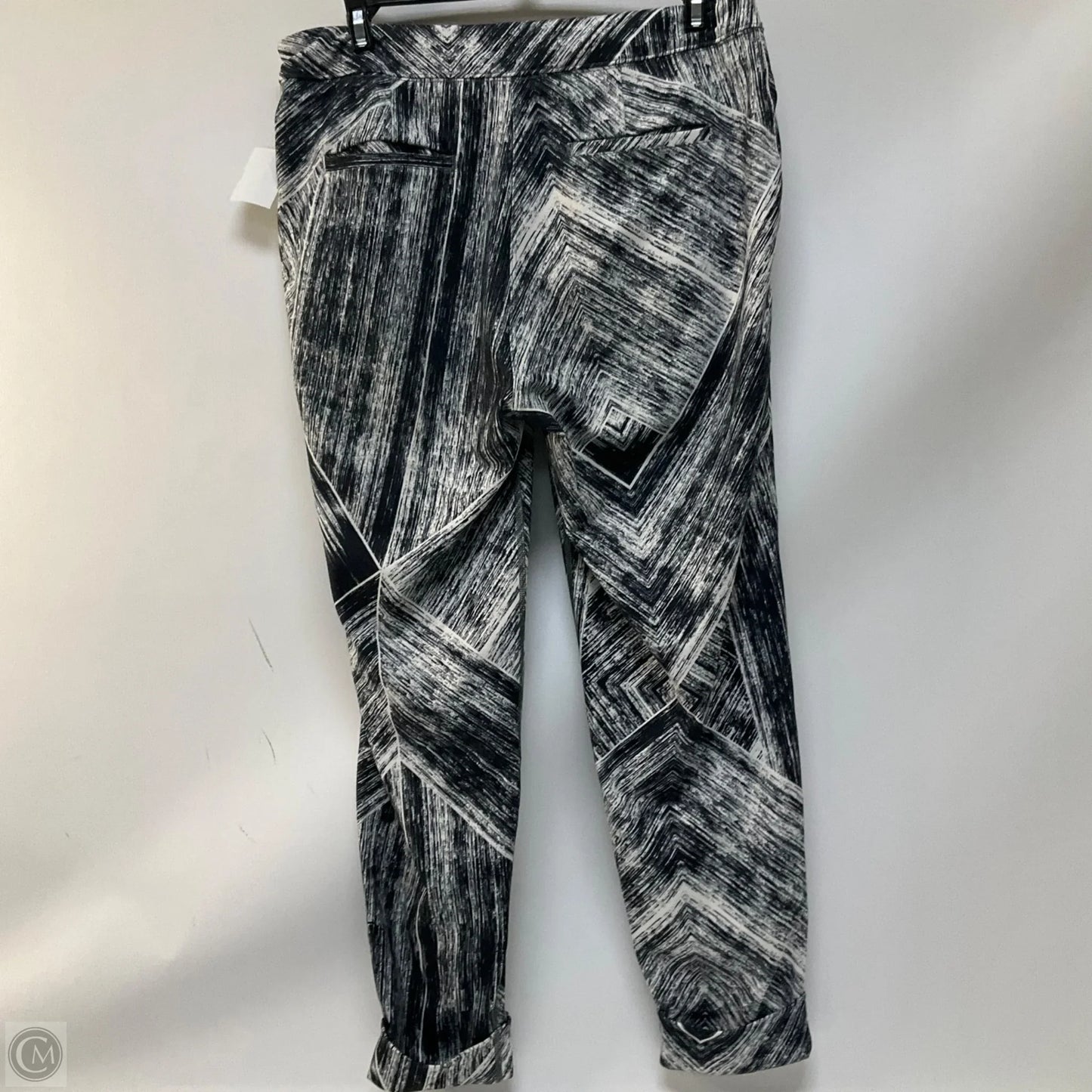 Athletic Pants By Lululemon In Black & White, Size: 8