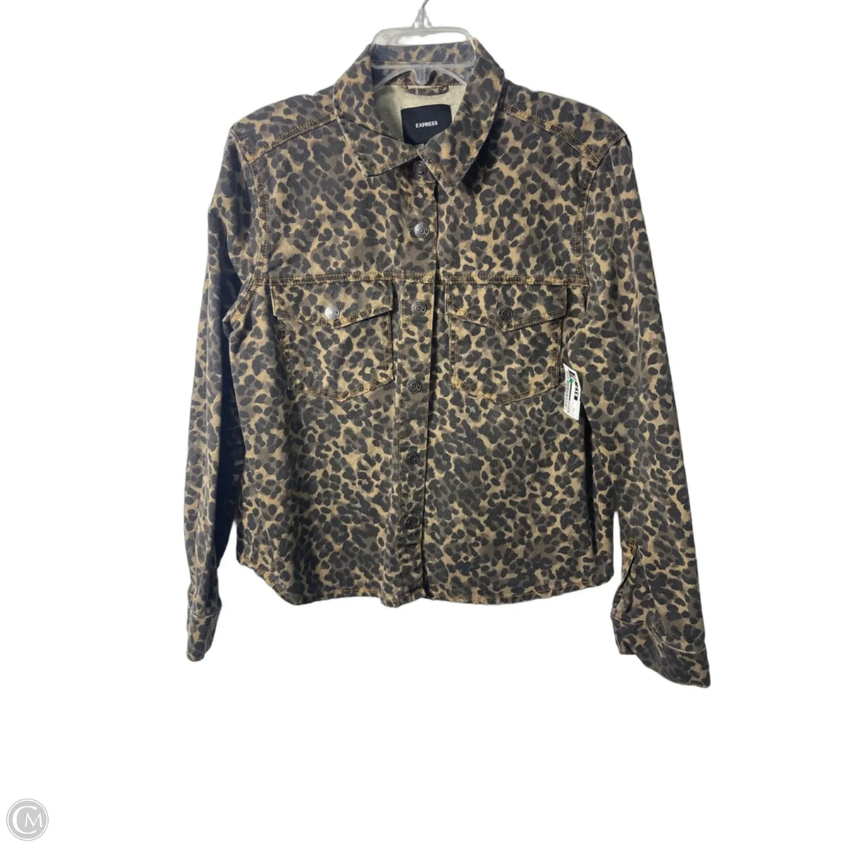 Top Long Sleeve By Express In Animal Print, Size: M