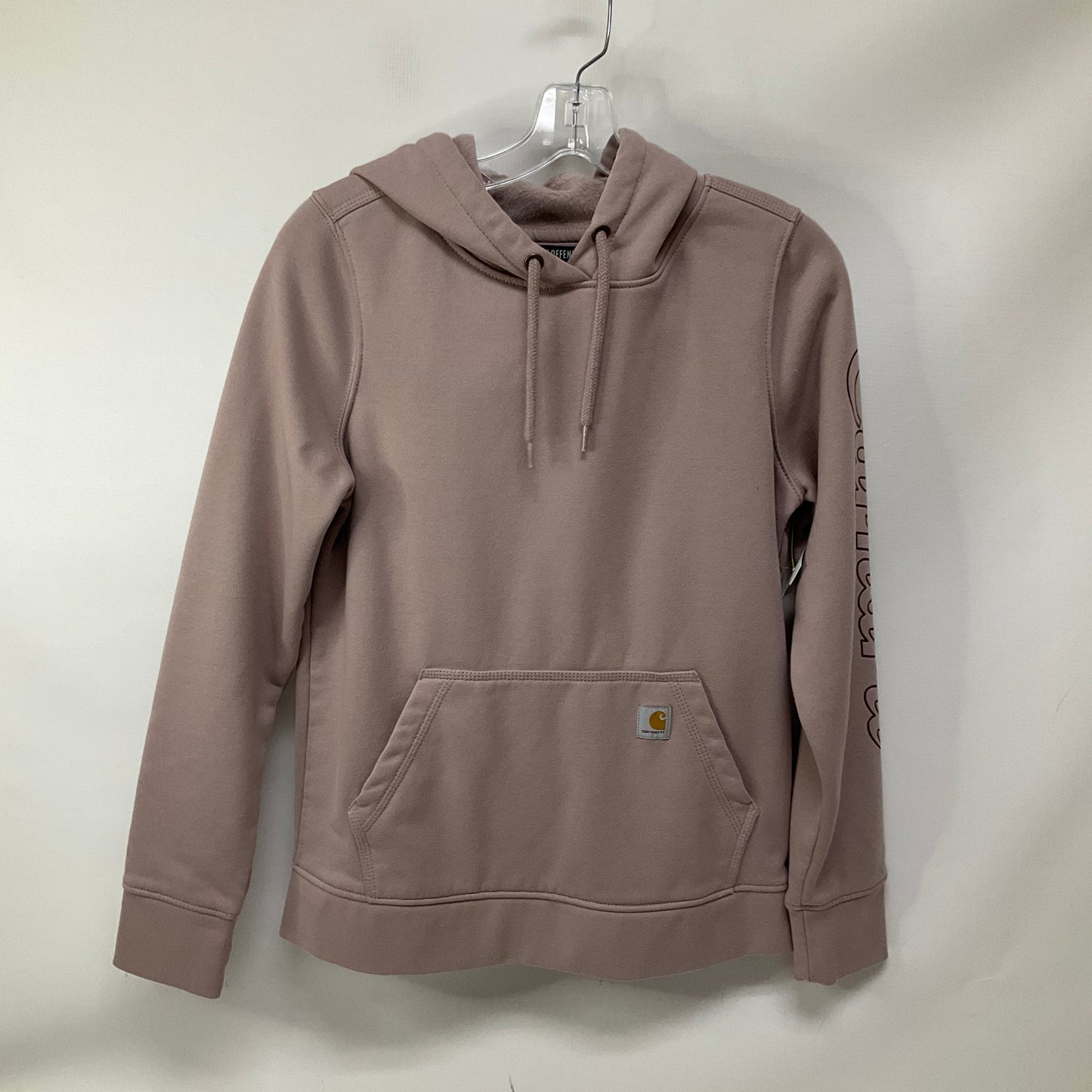 Athletic Sweatshirt Hoodie By Carhartt In Mauve, Size: S