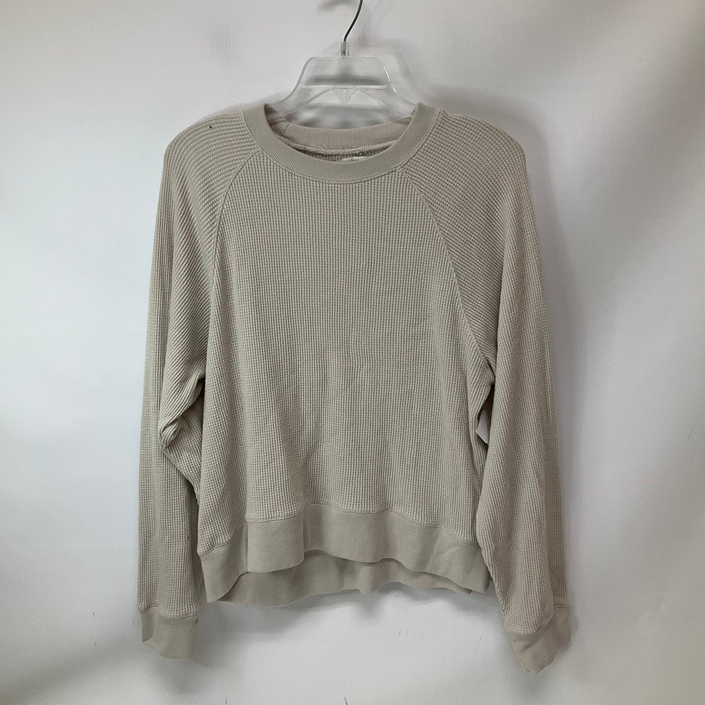 Top Long Sleeve By Abercrombie And Fitch In Cream, Size: M