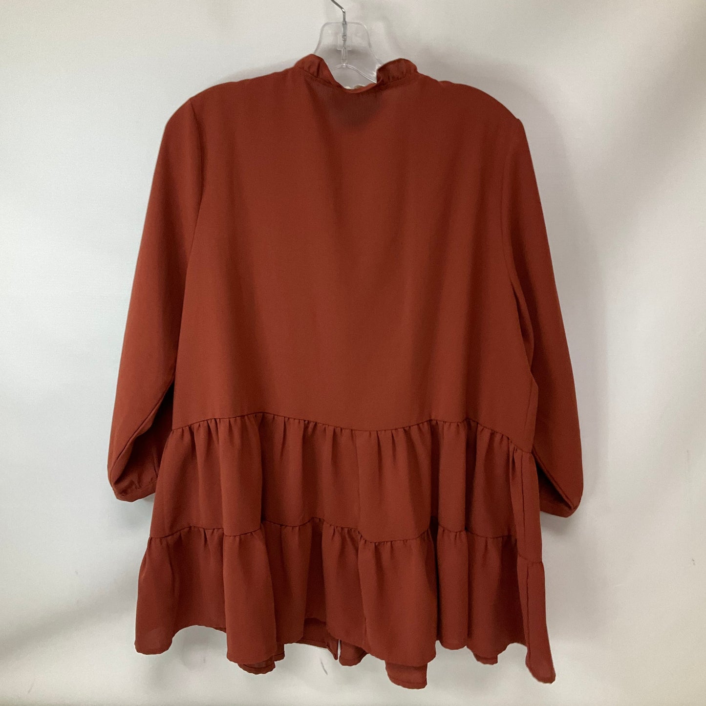 Top Long Sleeve By Entro In Orange, Size: L