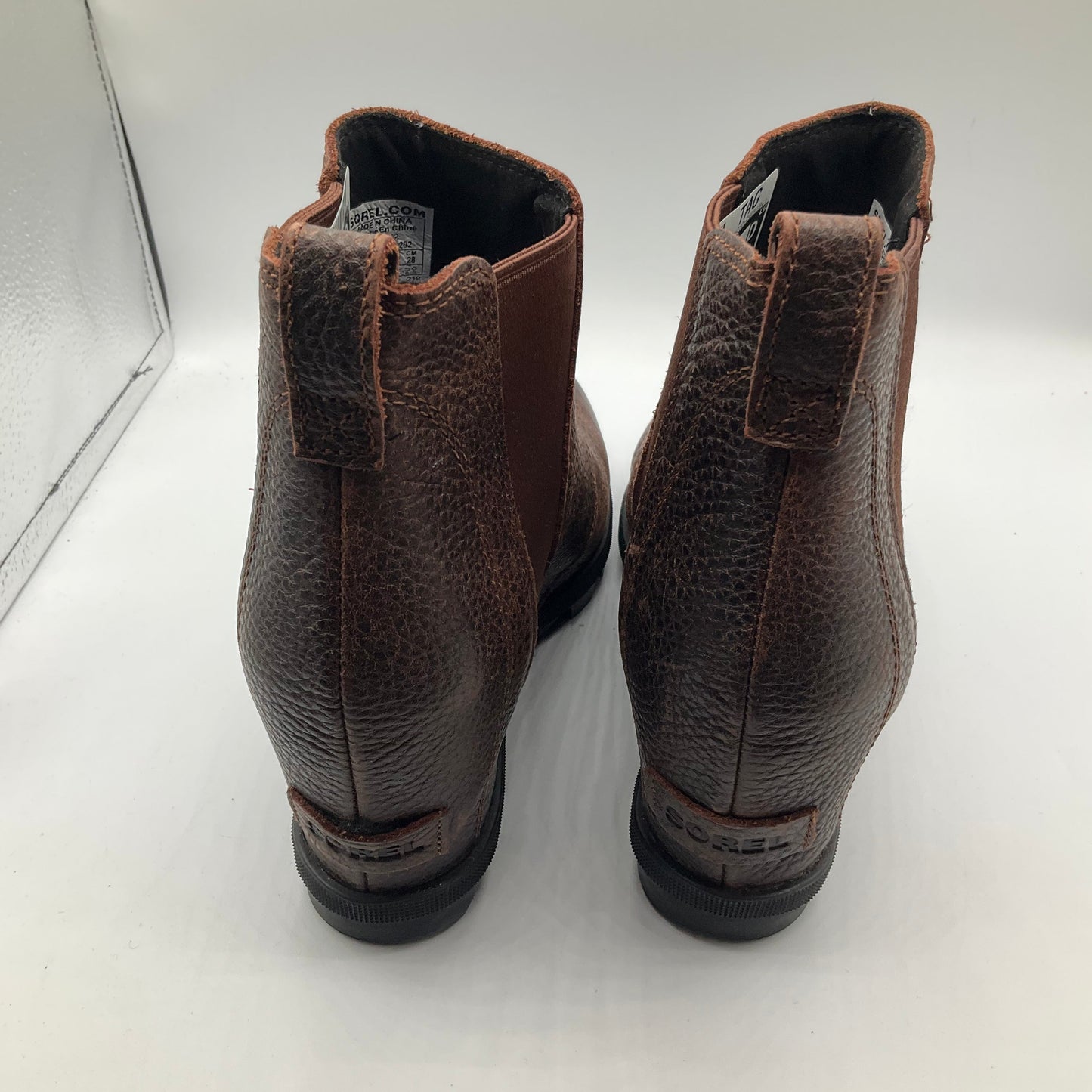 Brown Boots Ankle Flats Sorel, Size 11