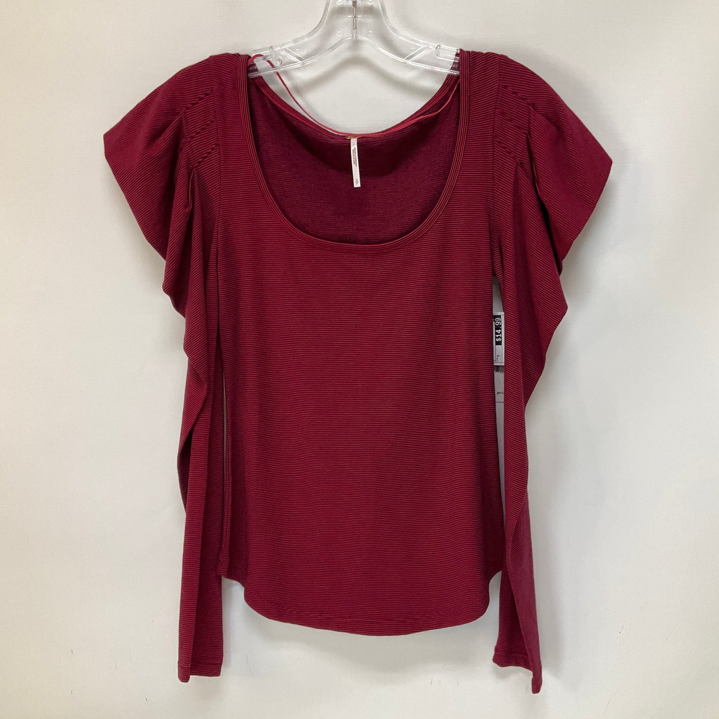 Red Top Long Sleeve Free People, Size S