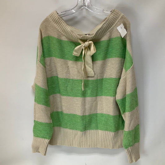 Green & White Sweater Free People, Size S