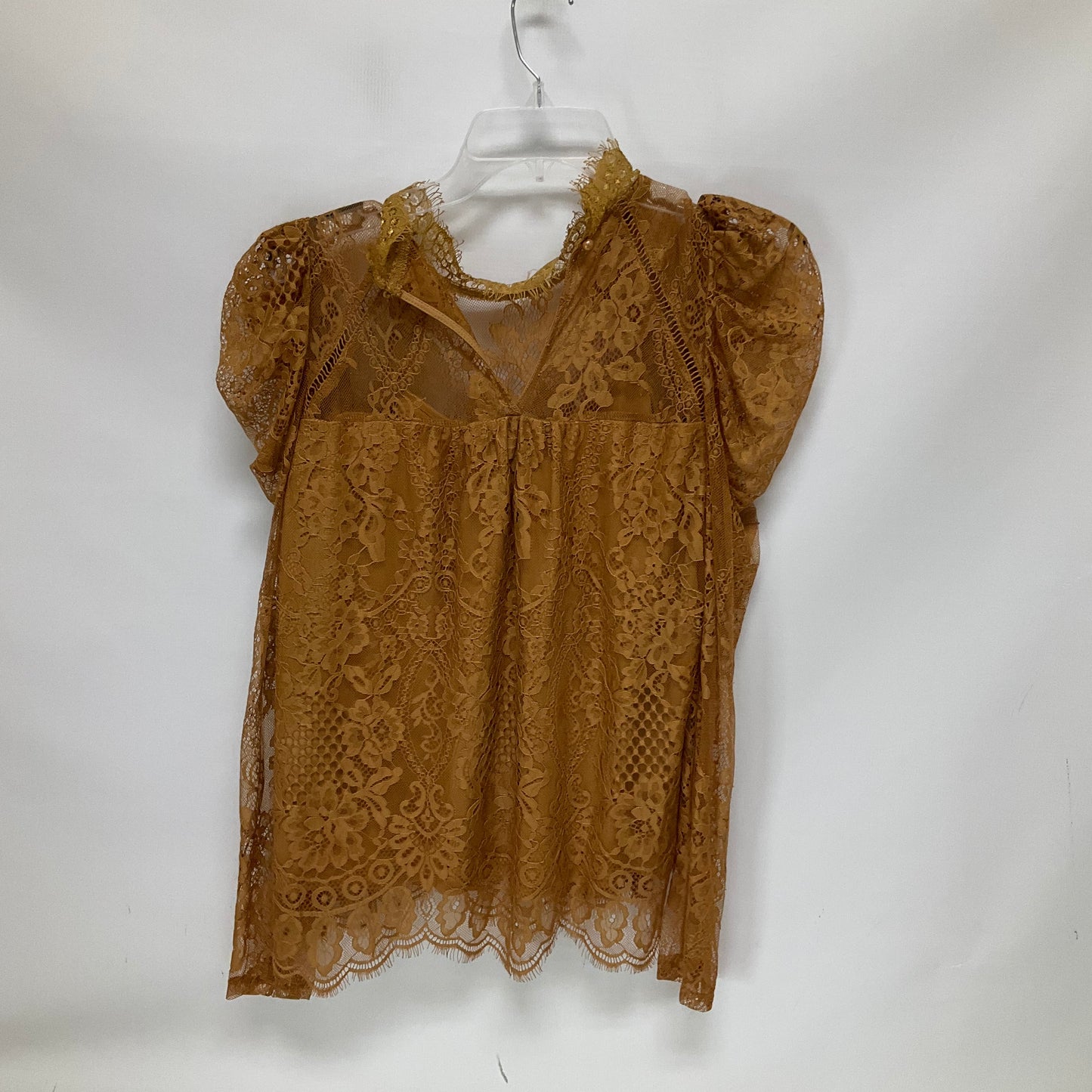 Tan Top Long Sleeve Savanna Jane, Size S