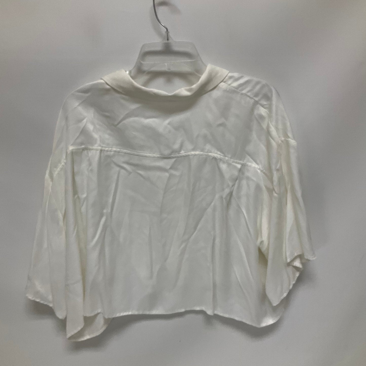 White Top Short Sleeve Zara, Size S