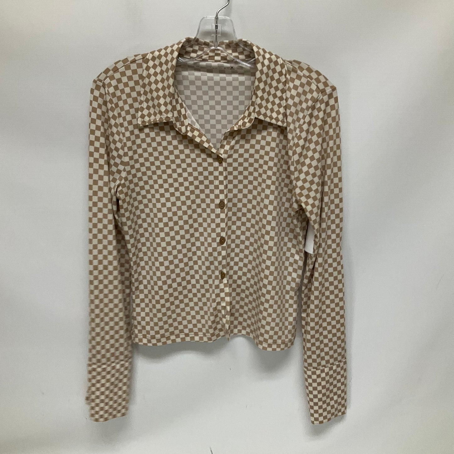 Checkered Pattern Top Long Sleeve Abercrombie And Fitch, Size M