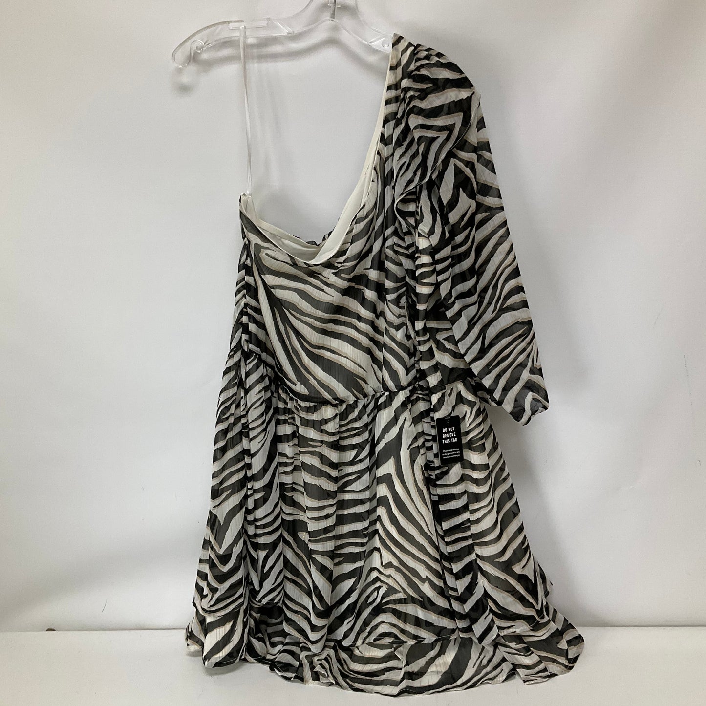 Zebra Print Dress Casual Short Express, Size Xl