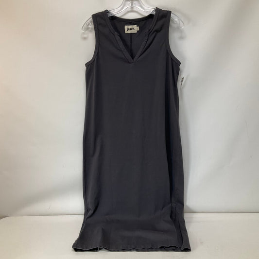 Grey Dress Casual Midi Cmb, Size M