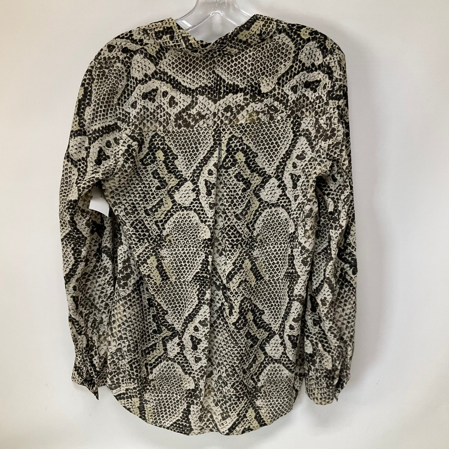 Snakeskin Print Top Long Sleeve L Agence, Size S