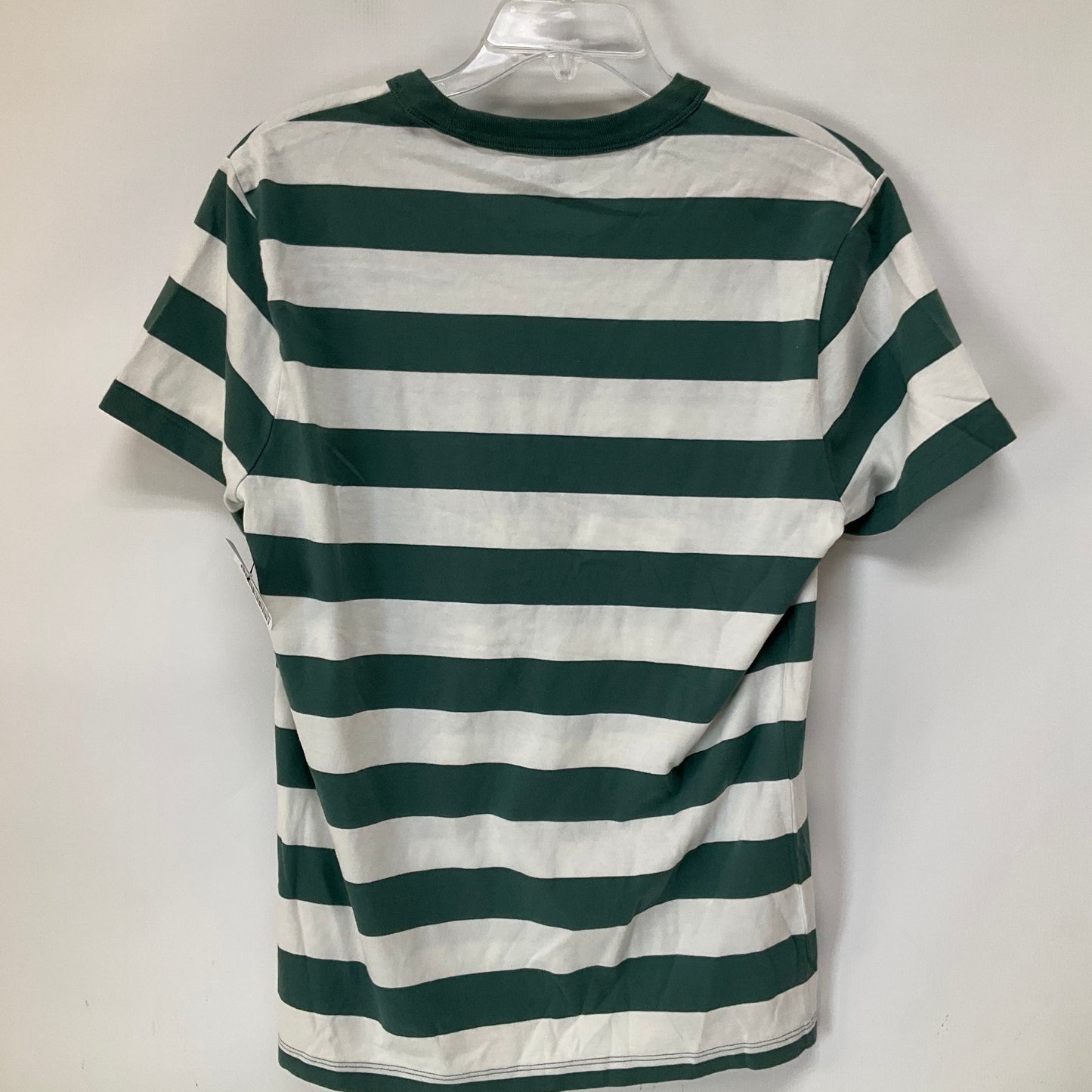 Green & White Top Short Sleeve Madewell, Size Xs