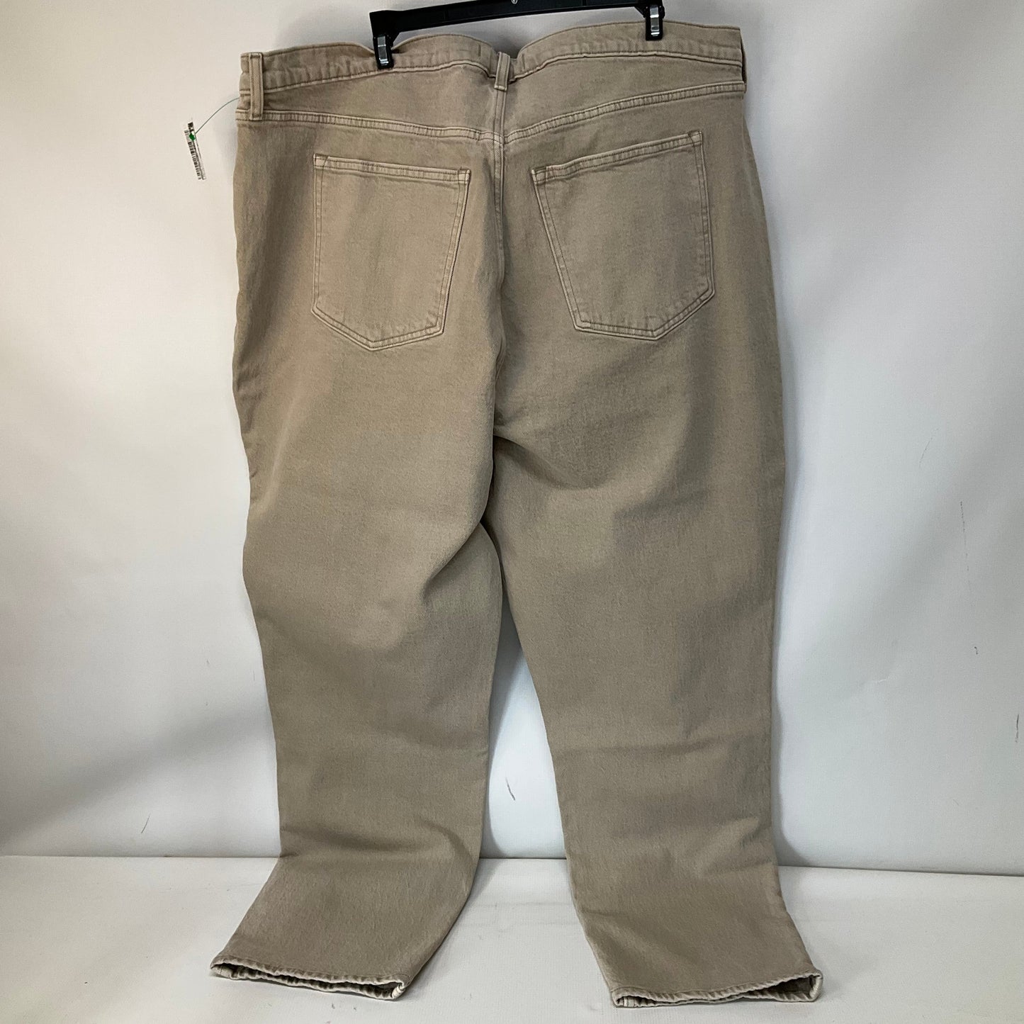 Jeans Straight By Abercrombie And Fitch In Tan Denim, Size: 22