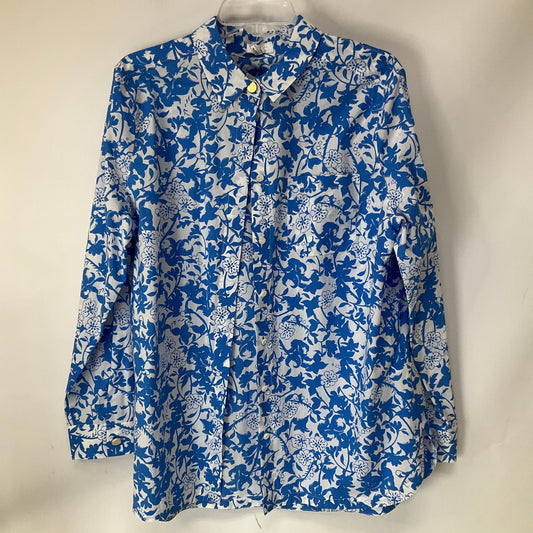 Top Long Sleeve By Escada In Blue, Size: M