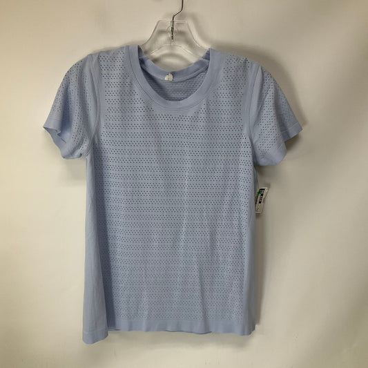 Athletic Top Short Sleeve By Lululemon In Blue, Size: 6