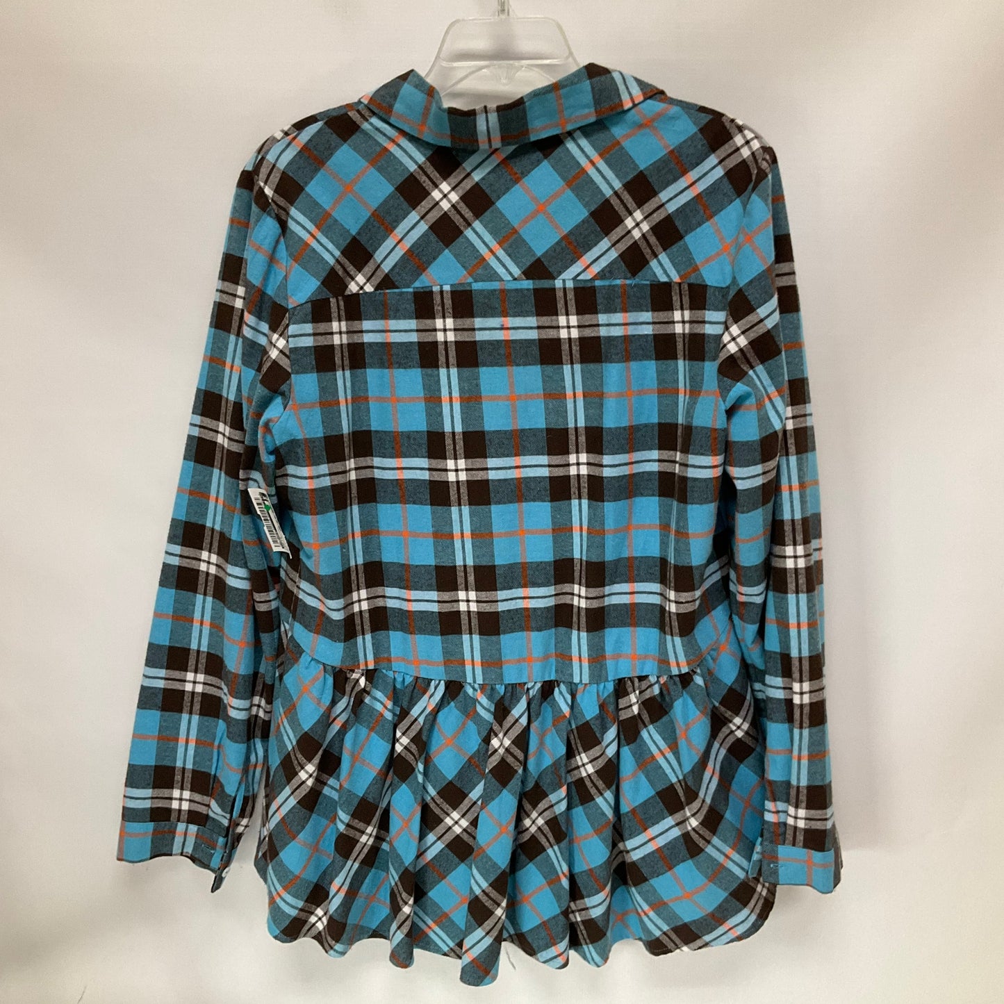 Top Long Sleeve By Sundance In Plaid Pattern, Size: L