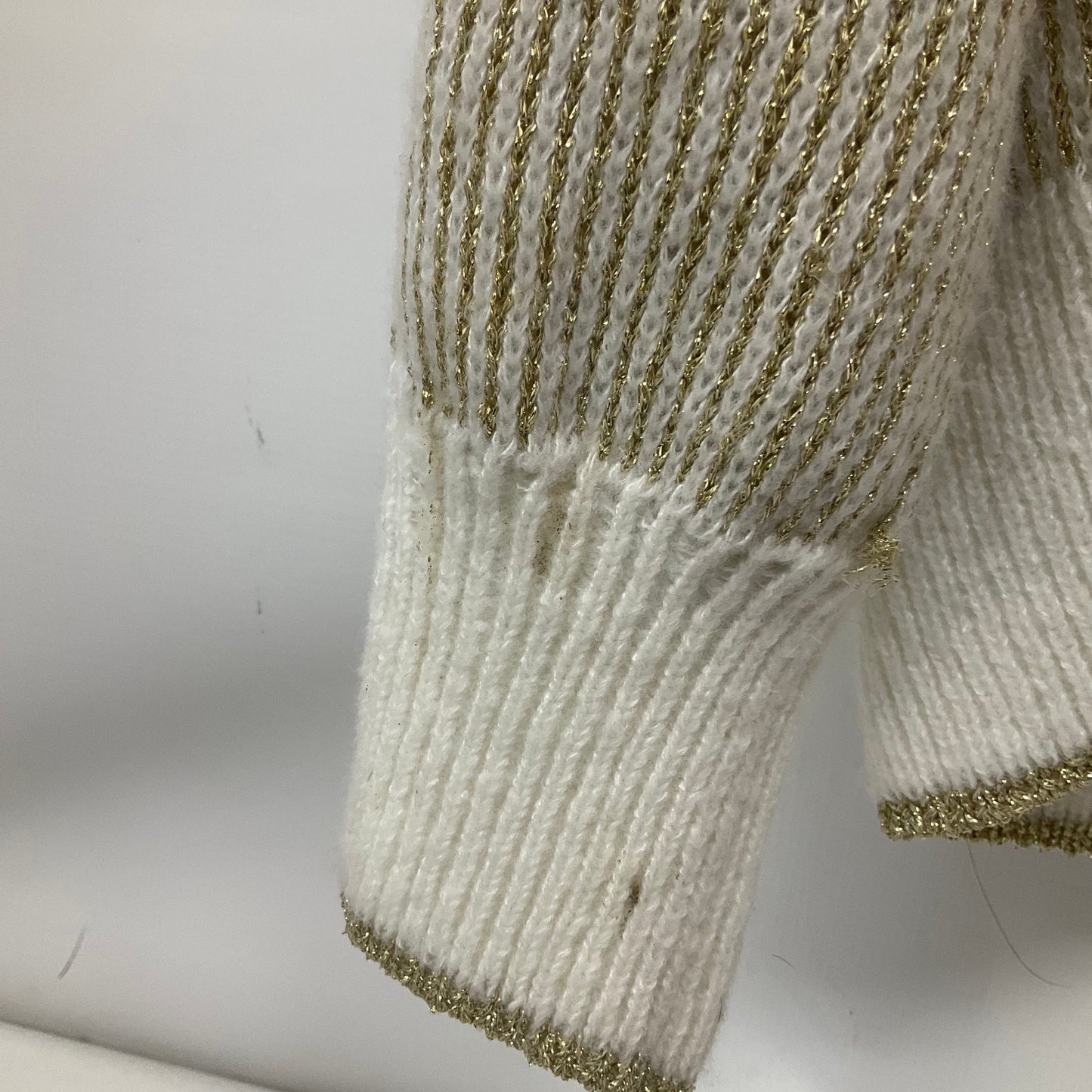 Sweater By Nine West In Gold & White, Size: Xl