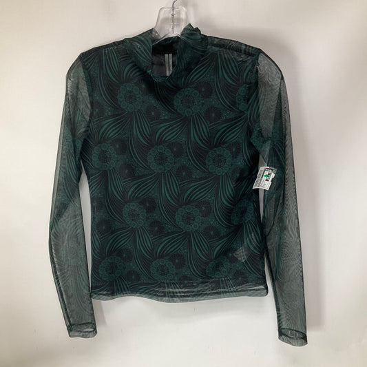 Top Long Sleeve By Anthropologie In Black & Green, Size: Xs